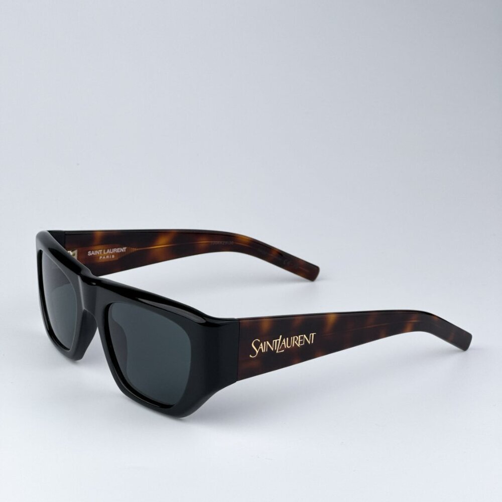 Saint Laurent SL740 004 BRAND NEW Sunglasses Black Havana Square Unisex - Picture 5 of 9